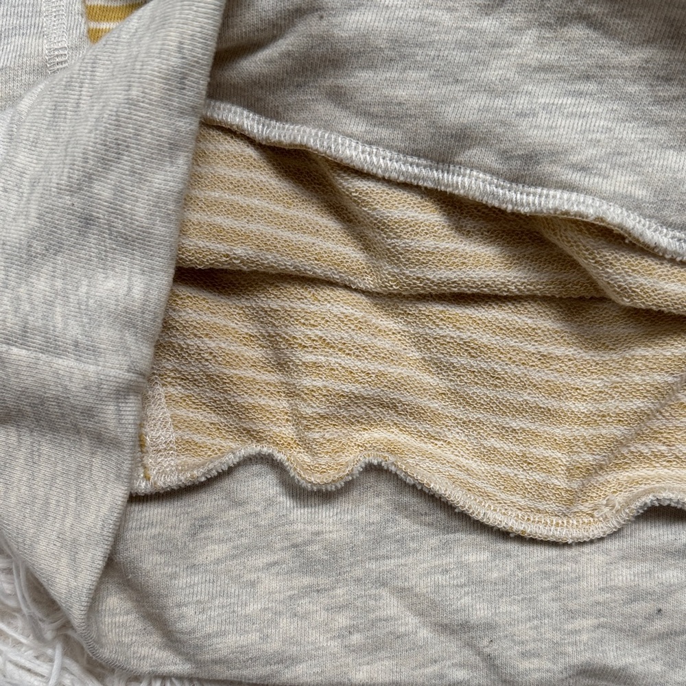 πHPπ Hem & Thread Striped Terry Hoodie π Mustard Sage Green & Gray - Picture 13 of 16